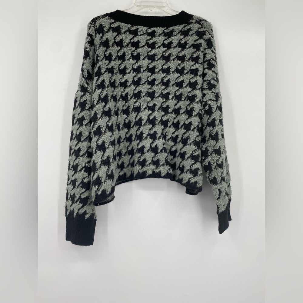 MAX STUDIO oversized chunky knit houndstooth sweater size XL